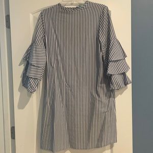 Women’s Karlie blue and white striped dress